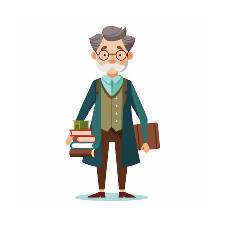 Beautiful Professional Cartoon Character Design Vector illustrationのイラスト素材