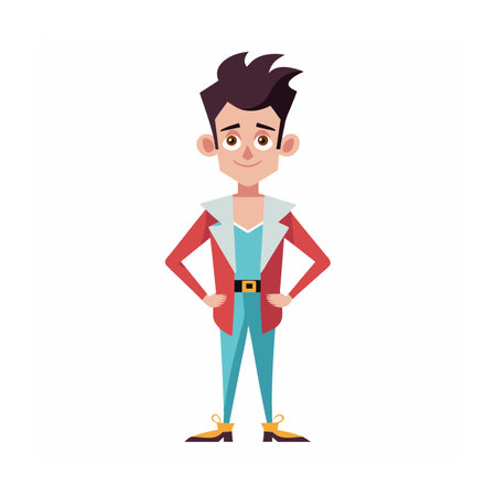 Beautiful Professional Cartoon Character Design Vector illustrationのイラスト素材