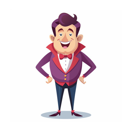 Beautiful Professional Cartoon Character Design Vector illustrationのイラスト素材