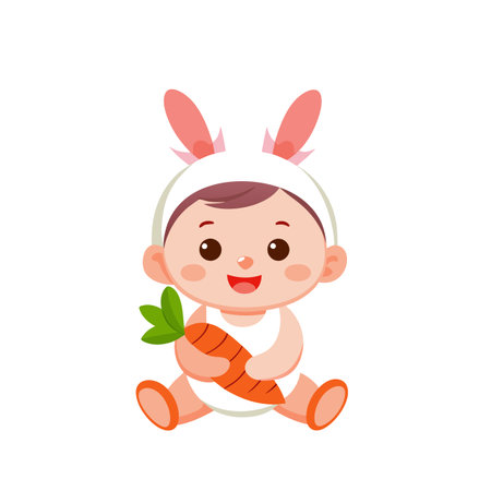 Beautiful Baby Children Vector Illustrationのイラスト素材