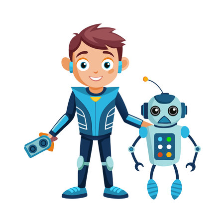 Beautiful Boy Children Character  Vector Illustrationのイラスト素材