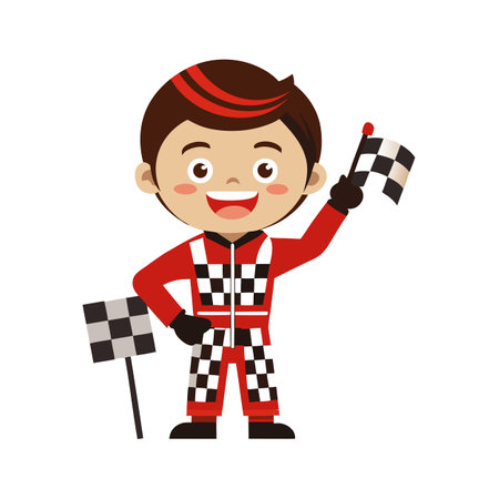 Beautiful Boy Children Character  Vector Illustrationのイラスト素材