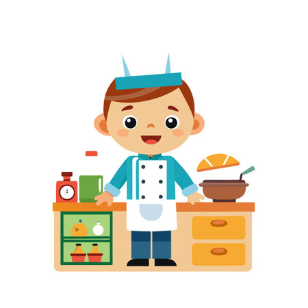 Beautiful Boy Children Character  Vector Illustrationのイラスト素材