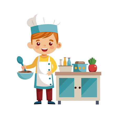 Beautiful Boy Children Character  Vector Illustrationのイラスト素材