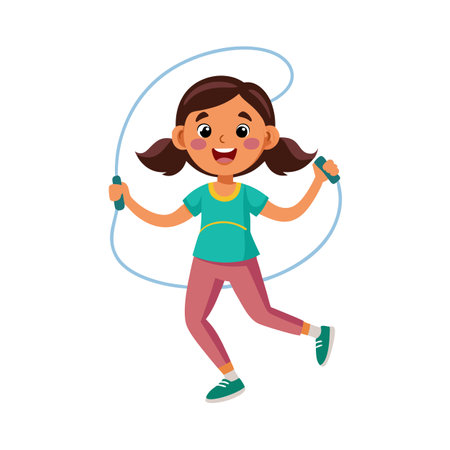 Beautiful Girl Children Character Vector Illustrationのイラスト素材