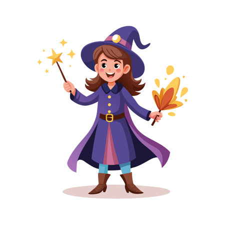 Beautiful Girl Children Character Vector Illustrationのイラスト素材