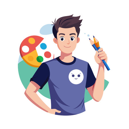 Beautiful Professional Man Character Vector Illustration
