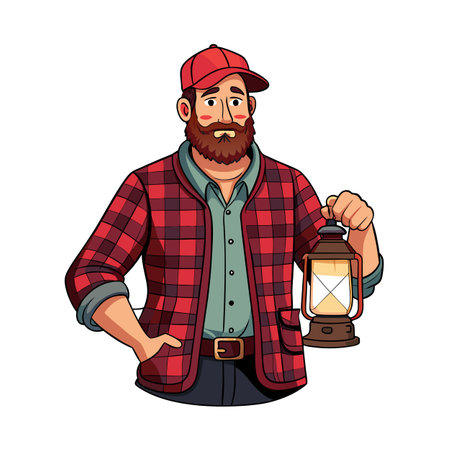 Beautiful Professional Man Character Vector Illustrationのイラスト素材