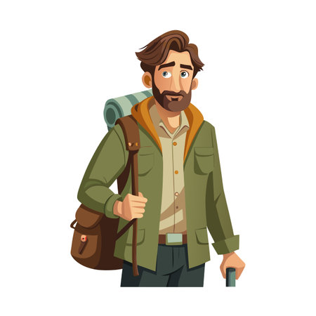 Beautiful Professional Man Character Vector Illustrationのイラスト素材