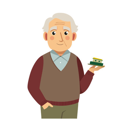 Beautiful Professional Man Character Vector Illustrationのイラスト素材