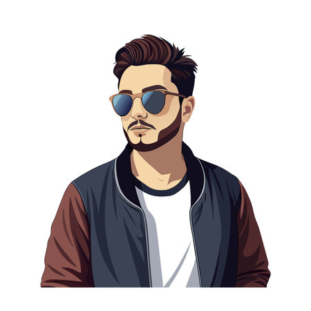 Beautiful Professional Man Character Vector Illustrationのイラスト素材