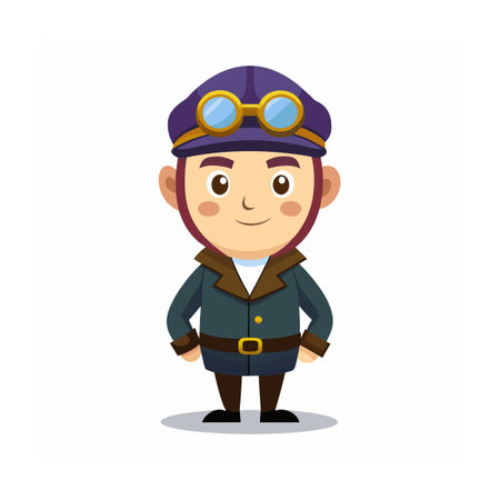 Beautiful Professional Cartoon Character Design Vector illustrationのイラスト素材