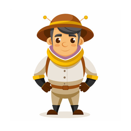 Beautiful Professional Cartoon Character Design Vector illustrationのイラスト素材