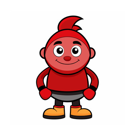 Beautiful Professional Cartoon Character Design Vector illustrationのイラスト素材