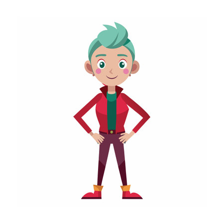 Beautiful Professional Cartoon Character Design Vector illustrationのイラスト素材