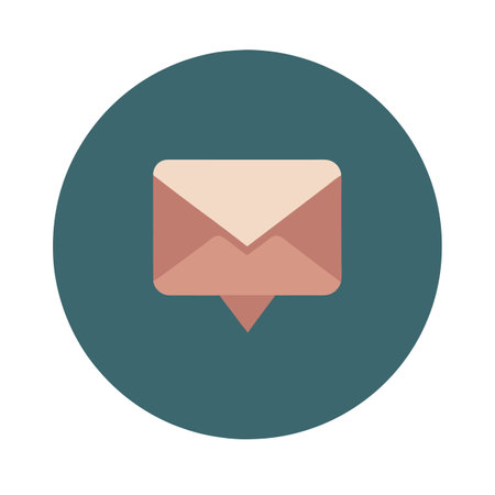 Flat style message, chat, email contact icon vector illustrationのイラスト素材