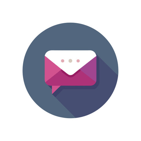 Flat style message, chat, email contact icon vector illustrationのイラスト素材