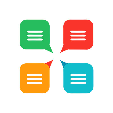 Flat style message, chat, email contact icon vector illustration