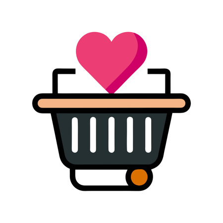 Beautiful flat style shopping cart icon vector illustrationのイラスト素材