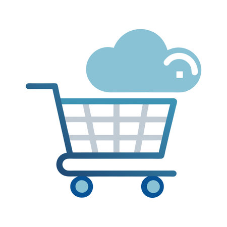 Beautiful flat style shopping cart icon vector illustrationのイラスト素材
