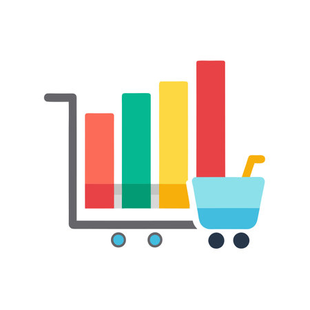 Beautiful flat style shopping cart icon vector illustrationのイラスト素材