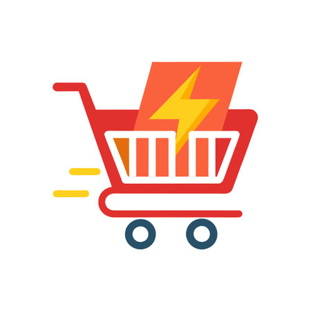 Beautiful flat style shopping cart icon vector illustrationのイラスト素材
