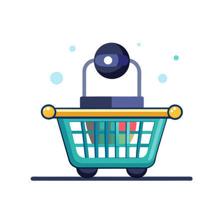Beautiful flat style shopping cart icon vector illustrationのイラスト素材