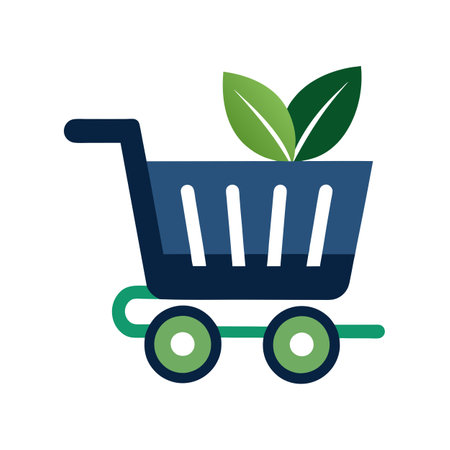 Beautiful flat style shopping cart icon vector illustrationのイラスト素材