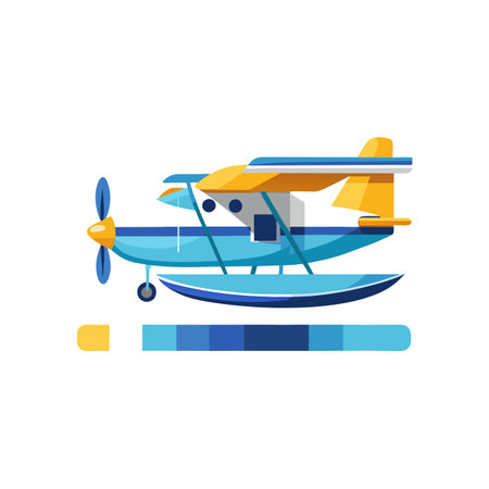 Flat style airplane icon vector illustration