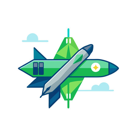 Flat style airplane icon vector illustrationのイラスト素材