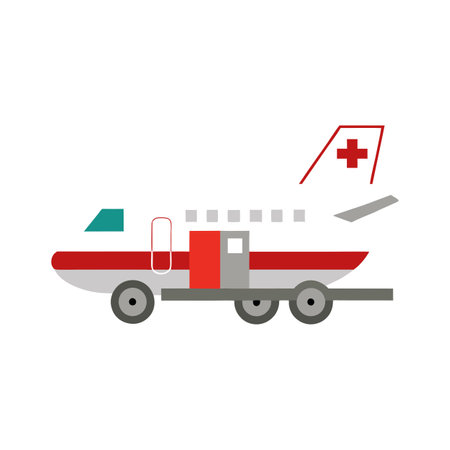 Flat style airplane icon vector illustrationのイラスト素材