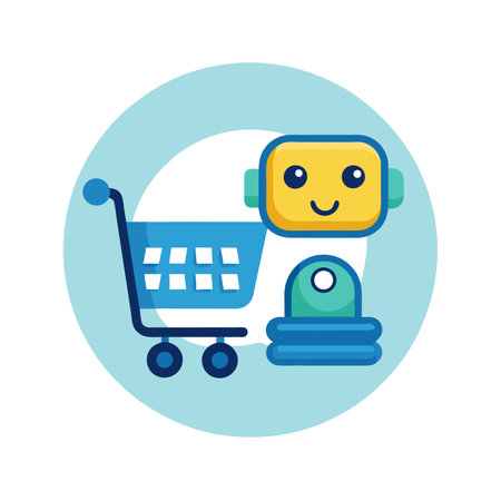Beautiful flat style shopping cart icon vector illustrationのイラスト素材