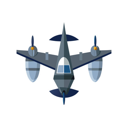 Flat style airplane icon vector illustrationのイラスト素材