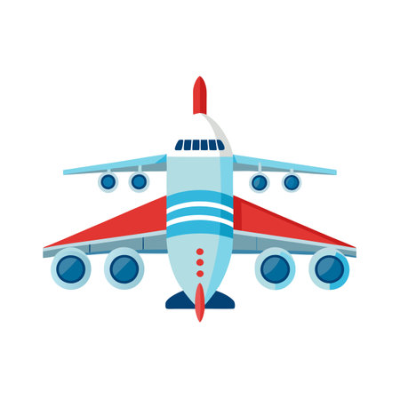 Flat style airplane icon vector illustration