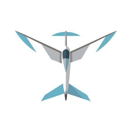 Flat style airplane icon vector illustrationのイラスト素材