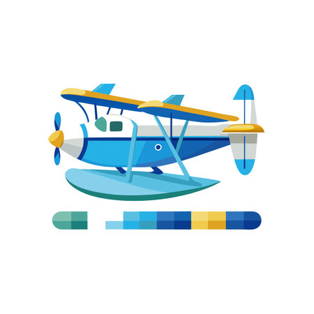 Flat style airplane icon vector illustration