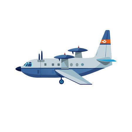 Flat style airplane icon vector illustration