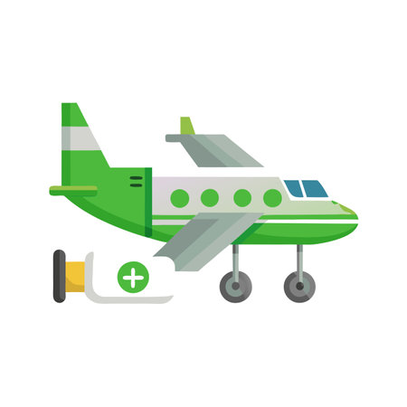 Flat style airplane icon vector illustrationのイラスト素材