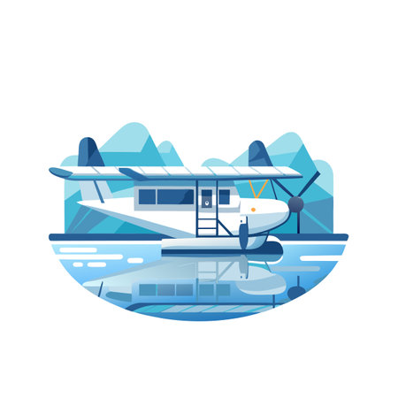Flat style airplane icon vector illustration