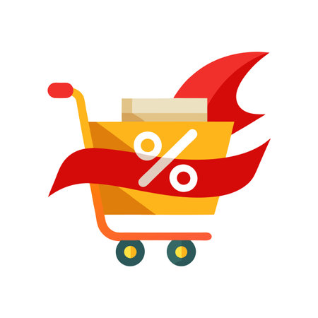 Beautiful flat style shopping cart icon vector illustrationのイラスト素材