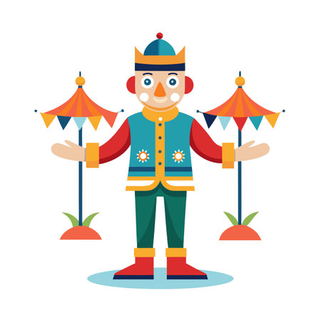 Beautiful Professional Cartoon Character Design Vector illustrationのイラスト素材