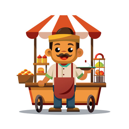 Beautiful Professional Cartoon Character Design Vector illustrationのイラスト素材