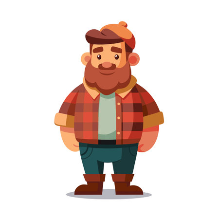 Beautiful Professional Cartoon Character Design Vector illustrationのイラスト素材