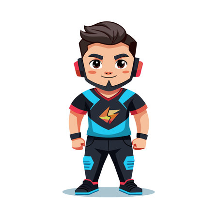 Beautiful Professional Cartoon Character Design Vector illustrationのイラスト素材