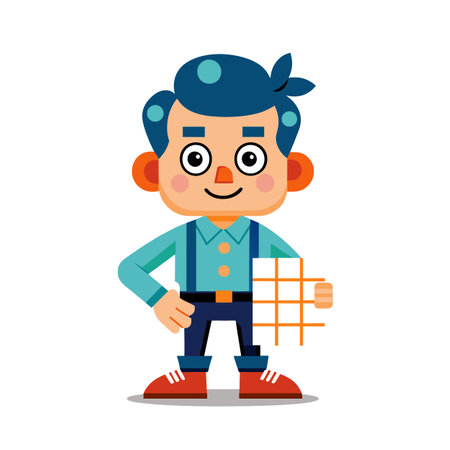 Beautiful Professional Cartoon Character Design Vector illustrationのイラスト素材