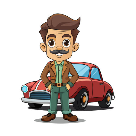 Beautiful Professional Cartoon Character Design Vector illustrationのイラスト素材