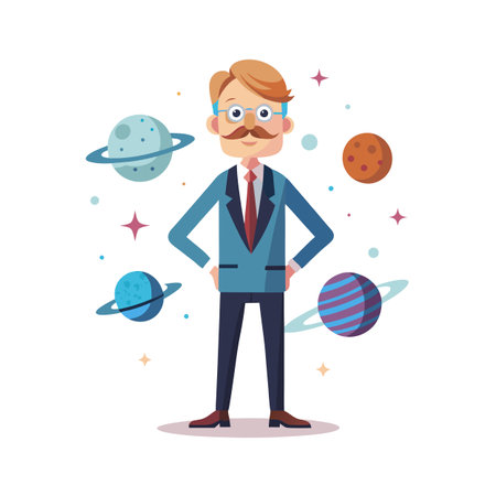 Beautiful Professional Cartoon Character Design Vector illustrationのイラスト素材