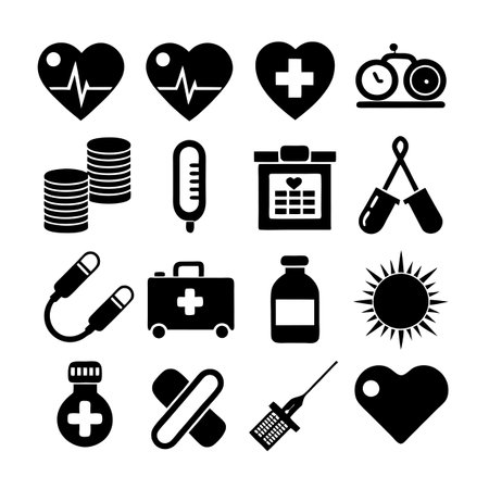 Medical and Healthcare Icon Set Collection Vector Illustrationのイラスト素材