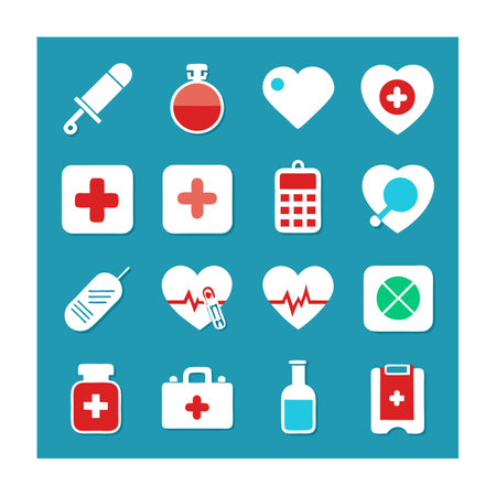 Medical and Healthcare Icon Set Collection Vector Illustrationのイラスト素材