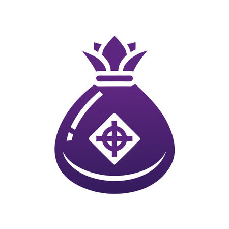 Beautiful flat style money bag icon vector illustrationのイラスト素材